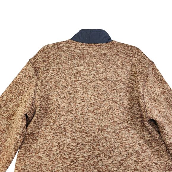 Eddie Bauer Mens Quarter Zip Fleece Pullover Sweater Size Large Brown Outerwear - Picture 5 of 13